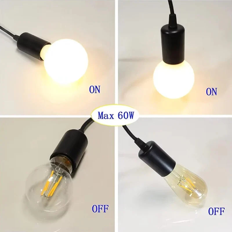 Vintage E27 Hanging Lamp Holders with 1.2M Cable Ceiling Lamp Holder Socket Nordic Half teeth Lampshade Base for Pendant light
