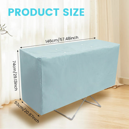 Heated Clothes Airer Drying Cover Polyester Drying Rack Dustproof Cover Foldable Clothes Rack Protective Cover Home Accessories