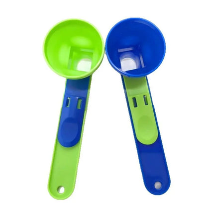 Durable PP Material Mess-Free Protein Powder Scoop - Sliding Funnel for Milk & Supplements, Kitchen Gadget for All Occasions