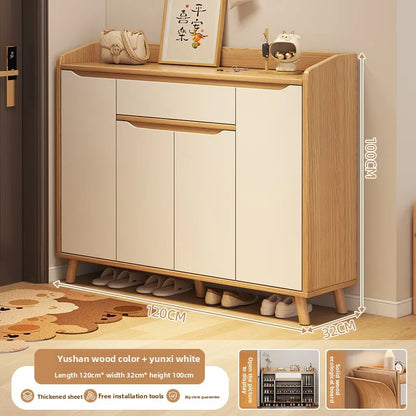 Shoe cabinet, indoor new entry locker at the entrance of the home, integrated storage shoe rack against the wall