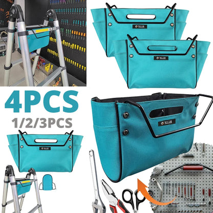 Telescoping Ladder Tool Bag Portable Utility Tools Bags Herringbone Ladder Tool Storage Bag Oxford Waterproof Tool Organizer
