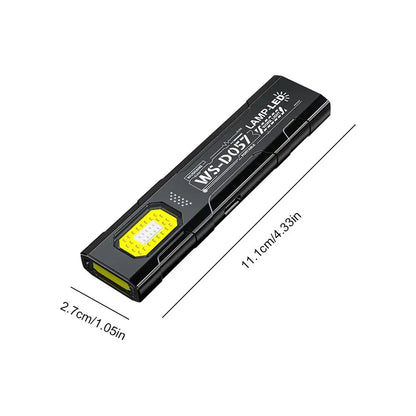 Powerful 550LM EDC Flashlight USB C Rechargeable Portable Torch with COB Red and Blue Lights Outdoor Portable Pen Clip Lantern