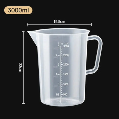 100-5000ml Thickened Plastic Measuring Cup with Scale Food Grade Measuring Cup Experimental Measuring Cup Beaker Plastic Cup