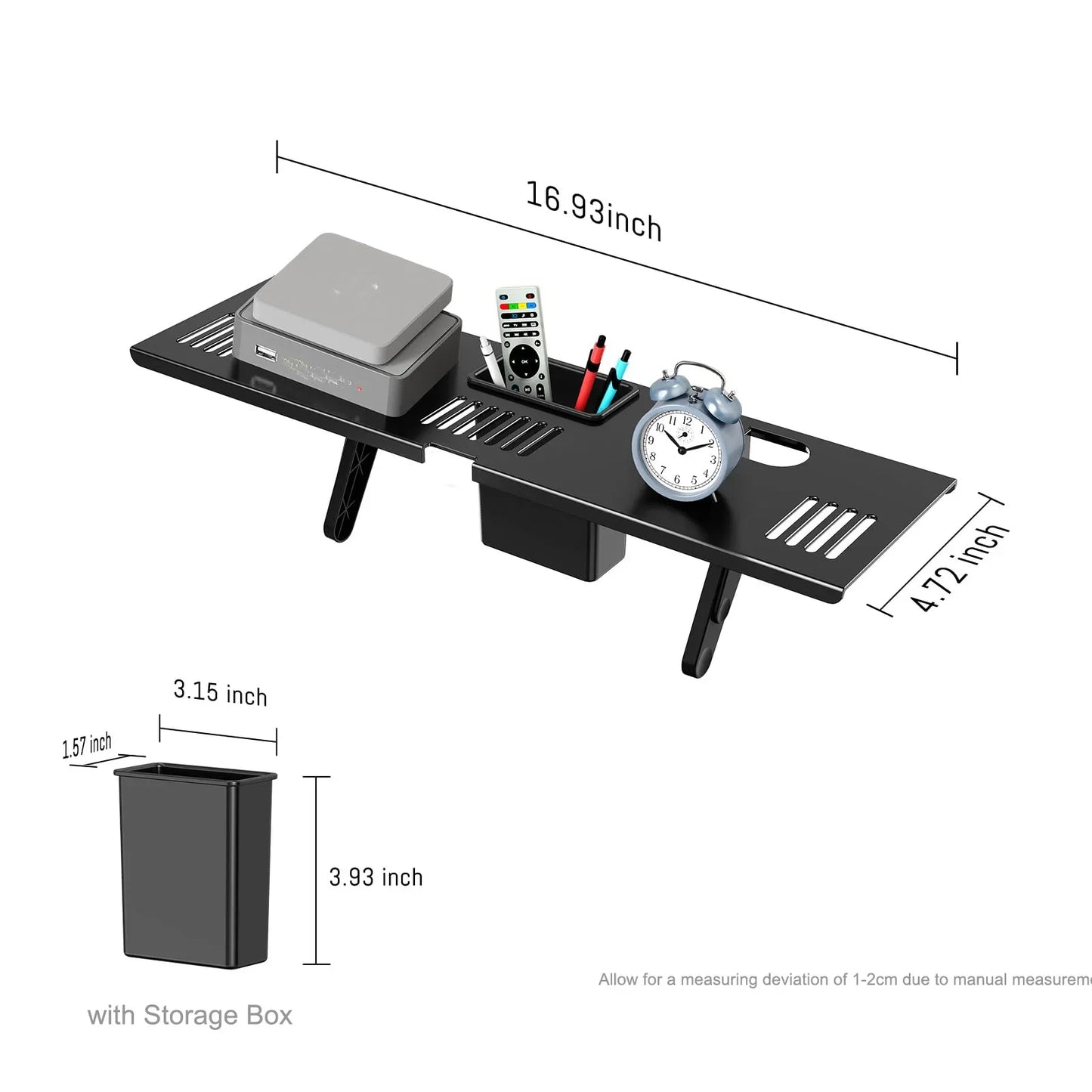 Foldable Computer Monitor Rack TV Set-Top Box Holder Shelf Monitor Screen Bracket Router Remote Stand Storage TV Top Rack Shelf