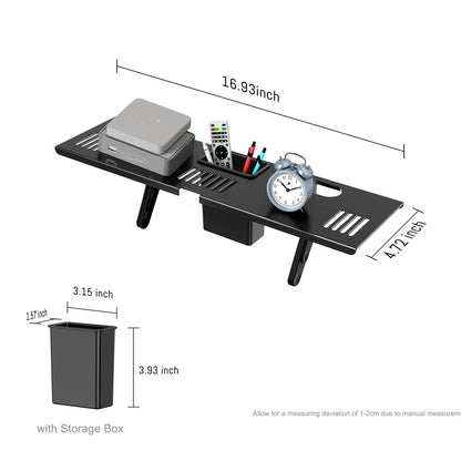 Foldable Computer Monitor Rack TV Set-Top Box Holder Shelf Monitor Screen Bracket Router Remote Stand Storage TV Top Rack Shelf