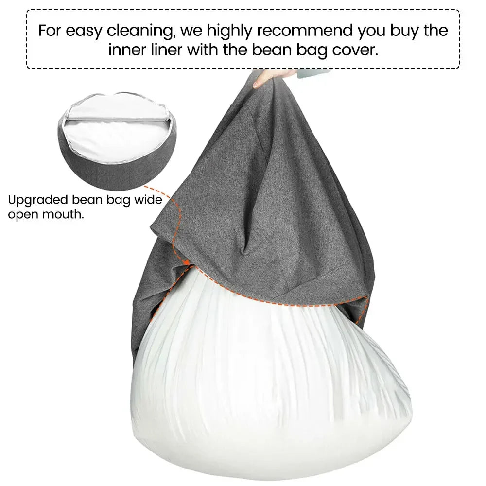 OTAUTAU 1/2pc Sofas Cover Without Filler Removable Lazy Sofa Inner Liner Washable Replacement Bean Bag Insert Pouf Beanbag