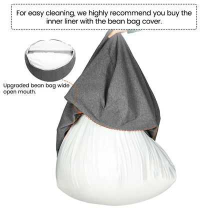 OTAUTAU 1/2pc Sofas Cover Without Filler Removable Lazy Sofa Inner Liner Washable Replacement Bean Bag Insert Pouf Beanbag