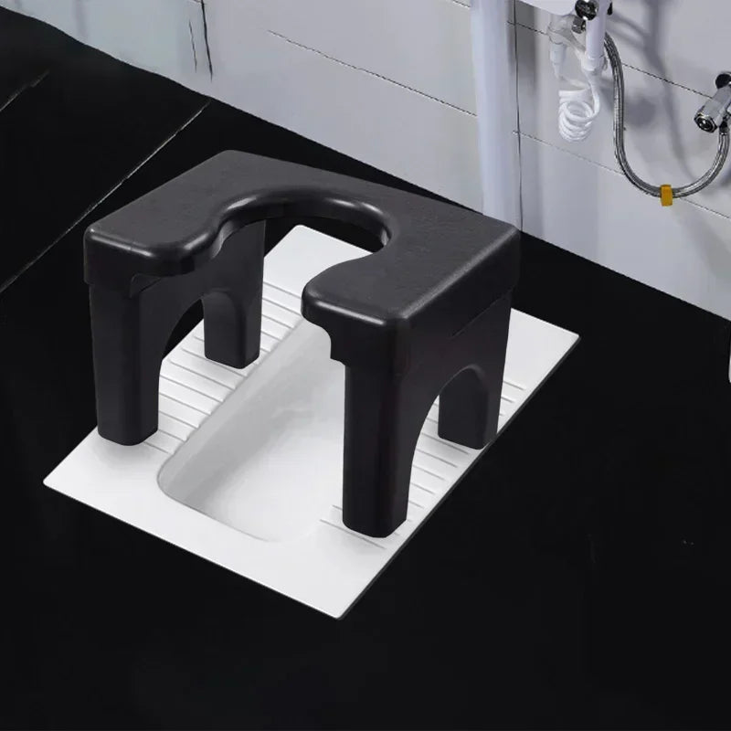 Squatting Toilet Stool Chair Non Slip Thick Household Widen Panel Sturdy Rounded Edge Easy To Wash Potty Chairs for Bathroom