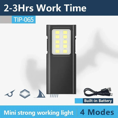 EDC Flashlight Keychain Light  Super Bright With Pen Clip Mini LED Flashlight, USB Charging Port Emergency Work Camping Light