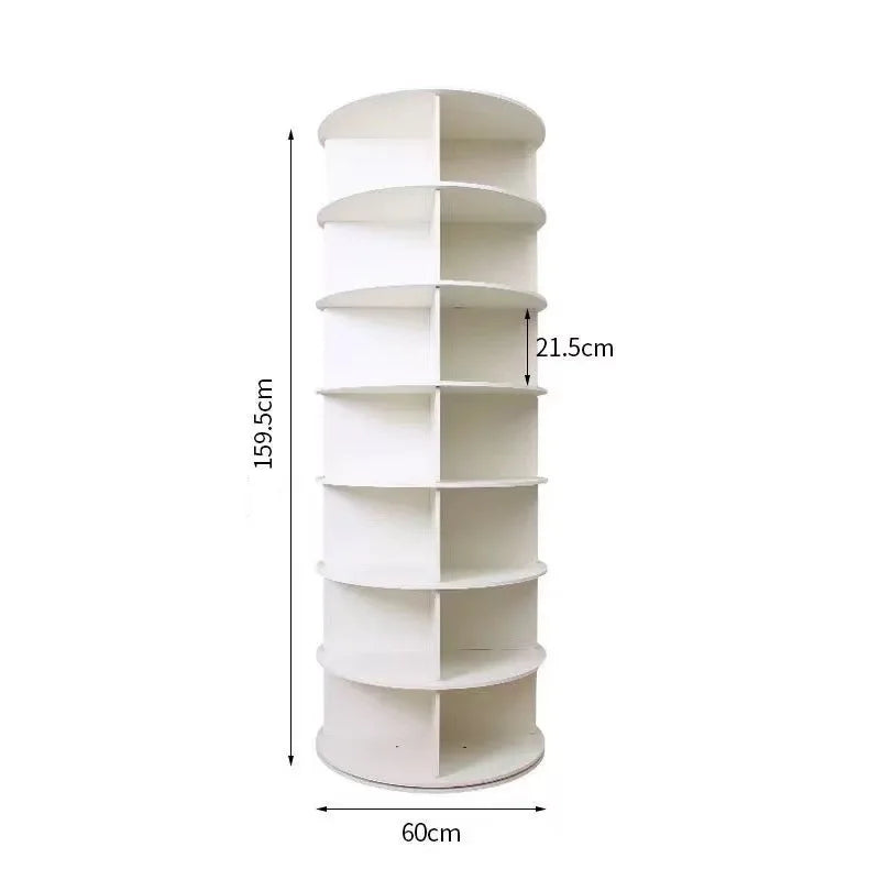 Multifunctional rotating shoe rack storage rack household bag toy floor-standing 360-degree rotating storage rack display rack