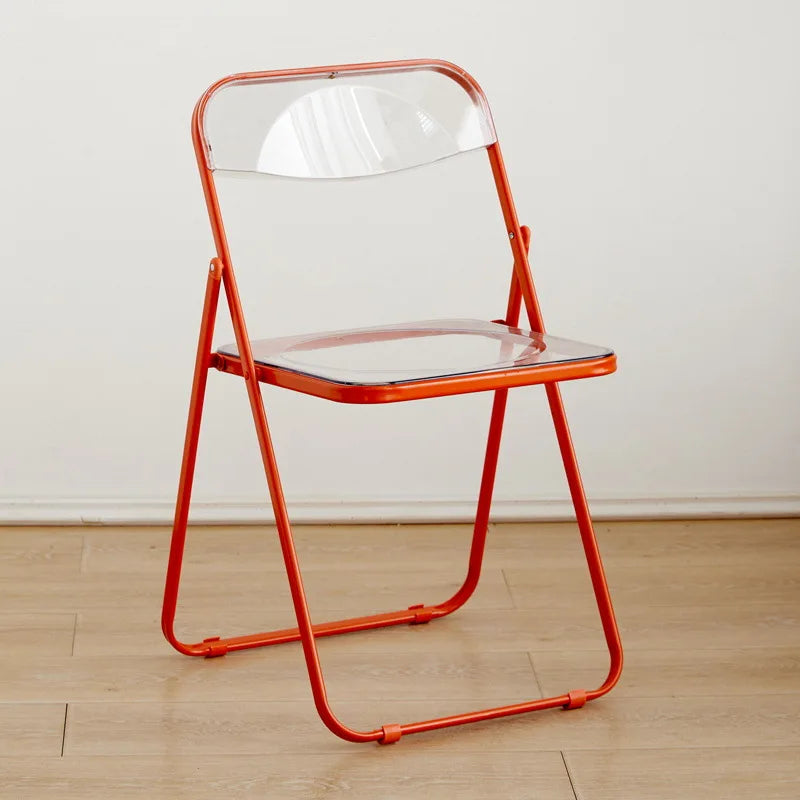 Internet celebrity folding chair acrylic transparent chair completed photo without chair simple folding crystal diningchairstool