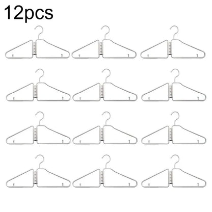 12pcs Foldable Coat Hangers - Portable Travel Hangers, Space-Saving Design,Ideal for Clothes & Coats