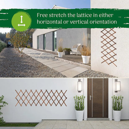 Expandable Plant Climbing Lattices Extensible Pine Fence Plant Support for Climbing Plants Expandable Plant Climbing Lattices