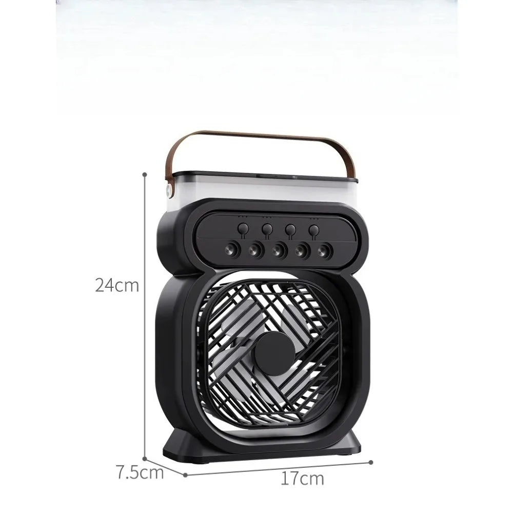 2025 USB Spray Fan Desktop Night Light Humidifier Outdoor Office Water Replenishment and Spray Fan in One Fan all the year round