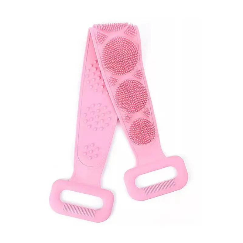 Body Sponge Silicone Brushe Bath Towels Scrubber Rubbing Back Peeling Massage Shower Belt Extended Skin Clean Brushes Bath Brush