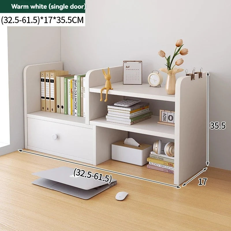 Bookshelf Office Desktop Storage Shelves Multi layer Scalable Shelves Student Desk Storage Boxes Small Bookcases