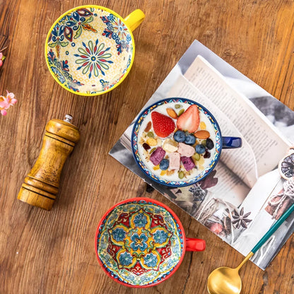 Bohemian Morning Tea Mug, 13.5 oz Ceramic Coffee Mug for Family  Colleagues Teachers Wives  Husbands Sisters  Brothers  Funny