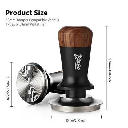 Bincoo Pro Constant-Force Tamper , 51/58mm Precision Fit, 30LB Consistent Pressure, Professional Espresso Tool