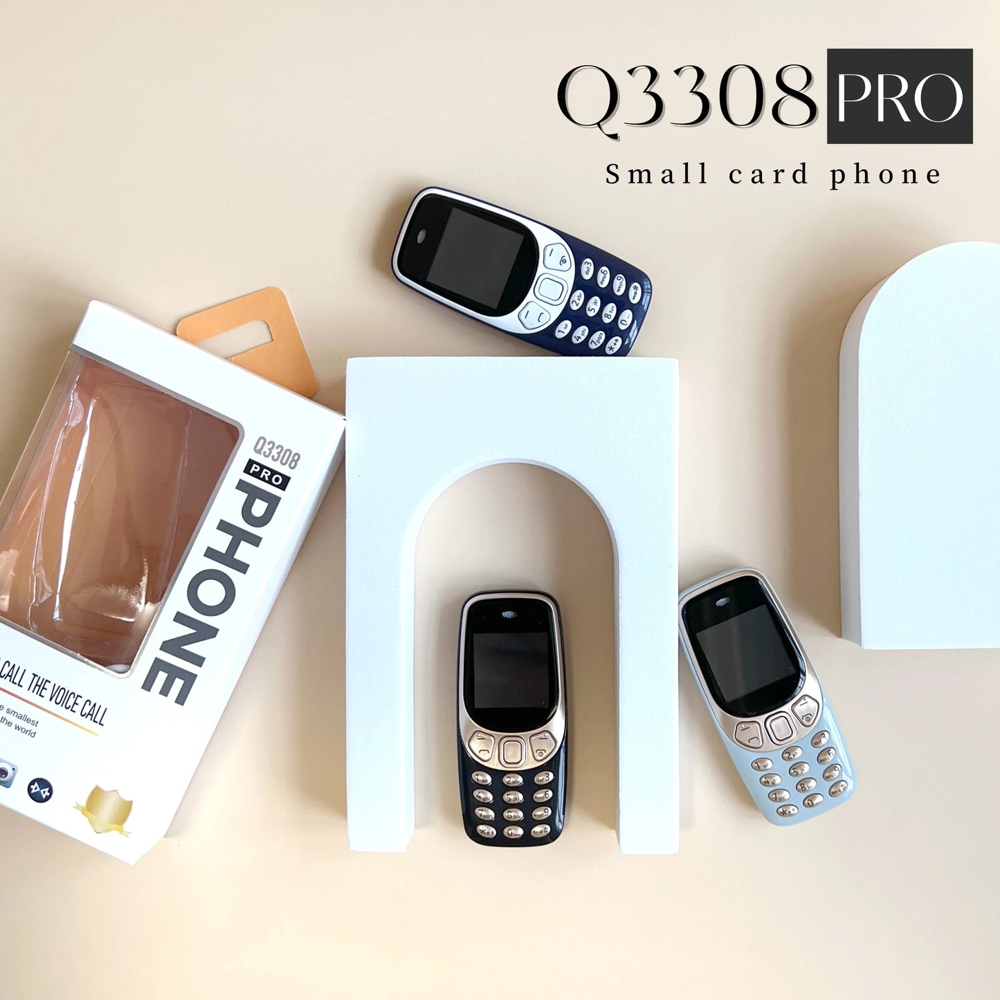 SERVO Q3308 PRO 3 SIM Card 3 Standby Mini Mobile Phone Bluetooth Dial Speed Dial Magic Voice FM Radio Call Recording Cellphone