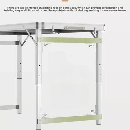 Portable Folding Picnic Table Adjustable Height Lightweight Compact Aluminum Easy Carry Camping Beach Tailgate Backyard Tables