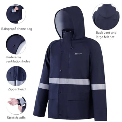 Rain Suits for Men Waterproof Heavy Duty Rain Gear Women Jacket Coat with Pants