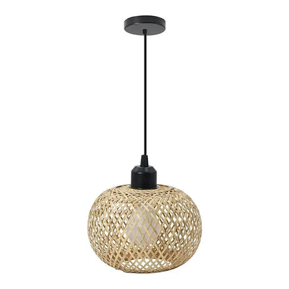 Bamboo Pendant Lamp Hanging Lamp Handmade Rattan Chandelier Fixture Restaurant Dining Room Indoor Lighting AC85-260V