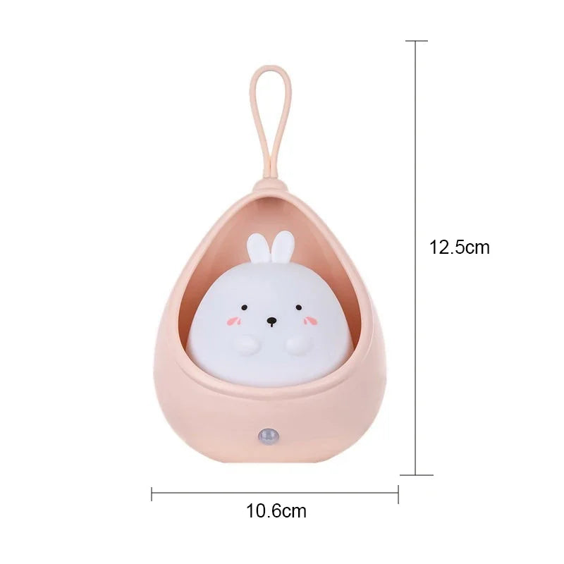 LED Night Light Intelligent Human Sensing USB Rechargeable Sleep Light Bedroom Bedside Corridor Desktop Decoration Table Lamp