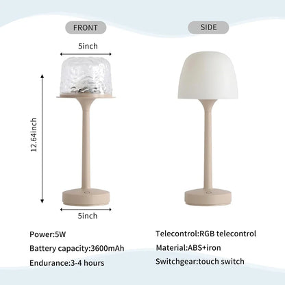 Projection Lamp HighFooted Water Ripple Table Lamp LED Aurora Projector With Remote Control Indoor Romantic And Interesting Gift