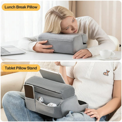 Multi-functional Tablet Pillow Stand，4 Angles For Comfortable Reading and Watching Of Mobile Phone Tablet Reading Stand，Foldable