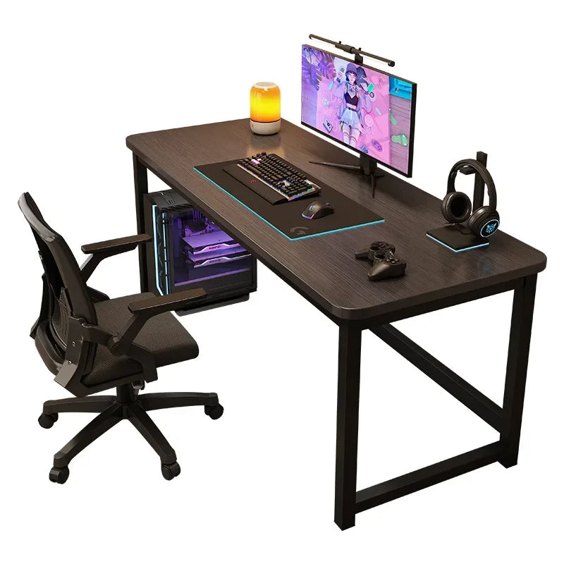 Ergonomic Computer Desk Gaming Desk Folding Adjustable Height Office Study Table Space Saving L Shaped Small Room Furniture