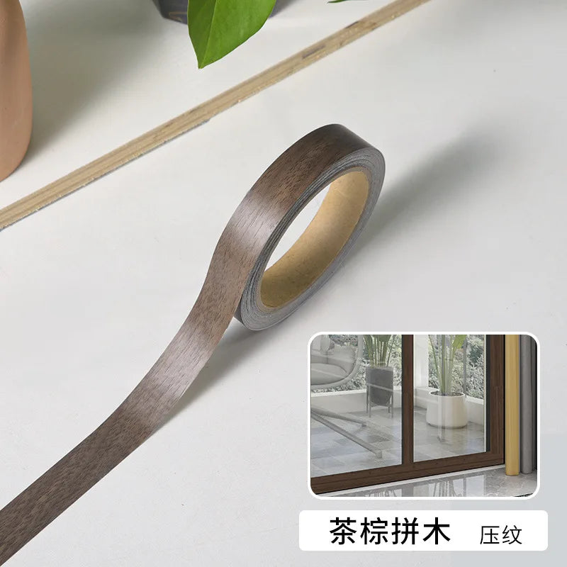 Hot Melting Adhesive Furniture Tape Wood Grain Tape Real Wood Pre-Adhesive Trim Bed Frame Edge Decorative Beautiful Seam Sticks