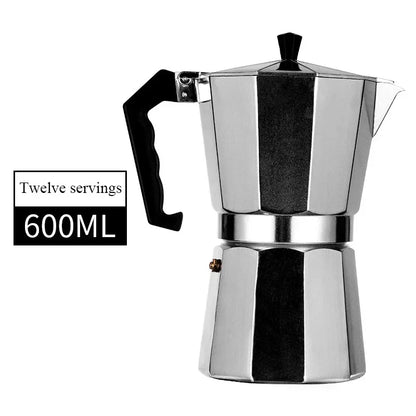 New 50ml-600ml Moka Pot Aluminum Household Electric Burner Stove Top Espresso Percolator Coffee Maker Coffee Extraction Pot