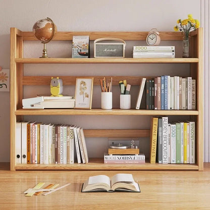 Household Goods Simple Desktop Bookshelf Dormitory Multi-layer Storage Rack Home Student DeskSolid Wood With Extraction Rack