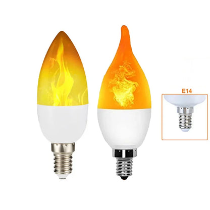 2PCS E14 Led Simulated Flame Bulbs 9W AC85-265V Luces Home Electronic Accessories Lamp Flame light Effect Bulbs Lampada