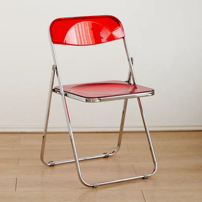 Internet celebrity folding chair acrylic transparent chair completed photo without chair simple folding crystal diningchairstool