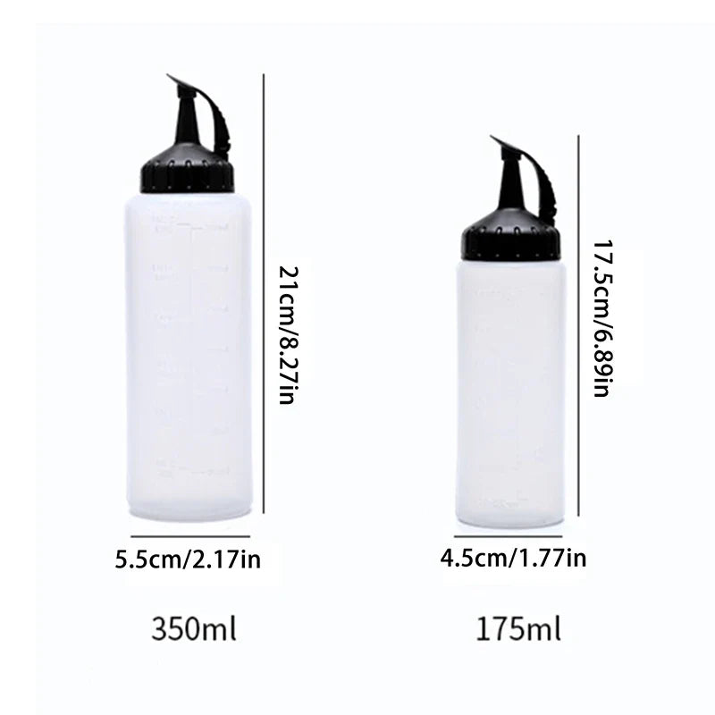 175ML/350ML Large Squeeze Condiment Bottles With Nozzles Ketchup BBQ Sauces Olive Oil Bottle Dispenser Squeeze Sauce Bottle