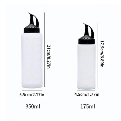 175ML/350ML Large Squeeze Condiment Bottles With Nozzles Ketchup BBQ Sauces Olive Oil Bottle Dispenser Squeeze Sauce Bottle