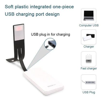 3-Color Book Light Charging Cip With Versatile Reading And Learning Light Clip Eye Protection Dimming Reading  Led Book Lamps