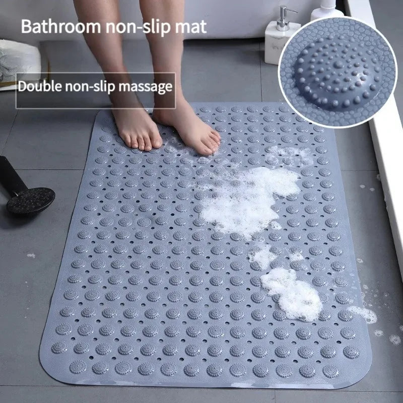Non-Slip Shower Bathtub Mat with Suction Cups - Thickened Hydrophobic Bath Tub Pad, Massage Foot Mat for Household Bathroom
