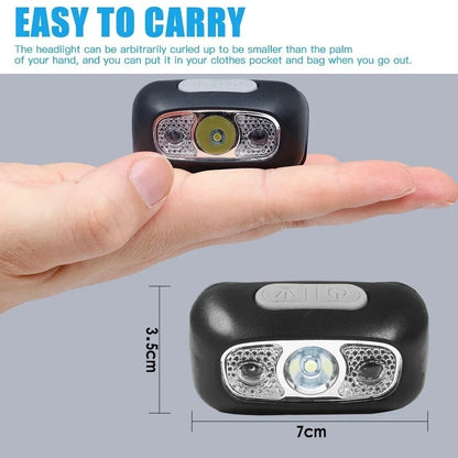 500 Lumen USB Rechargeable Headlamp Motion Sensor Bright LED Running Fishing Flash Head lamp Headlight Infrared Sensor Light