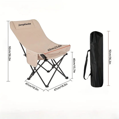 1pc high back moon chair outdoor barbecue picnic dining table and chair set portable folding chair