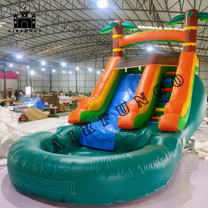 Commercial Grade Inflatable Water Slide with Splash Pool Bouncy Castle for Adults and Kids Includes Blower Customization