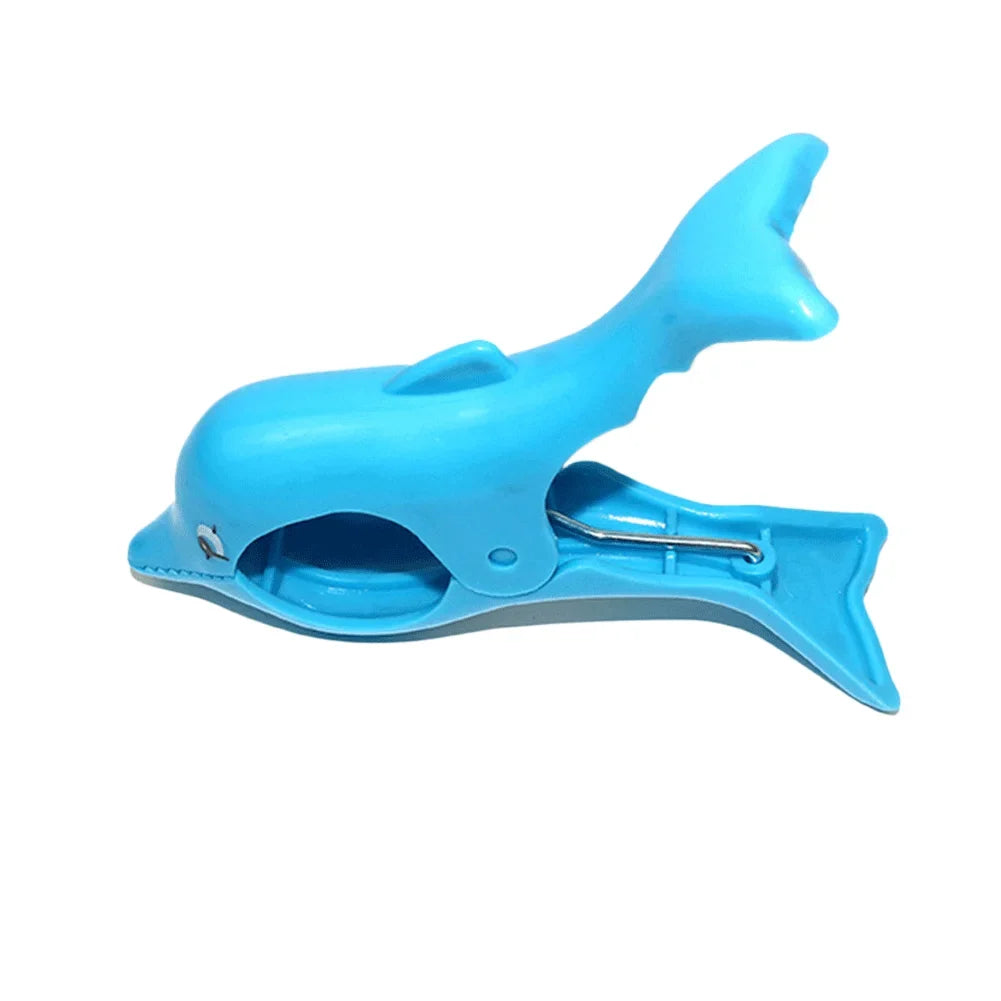 Cute Plastic Beach Towels Clips Large Drying Racks Retaining Clip Windproof Clothes Pegs Pins Animal Decorative Clothespins