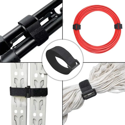 Reusable Hook & Loop Cable Ties - Adjustable Nylon Wire Fastener Straps for Securing Cord Management, Organizer DIY Cinch Straps