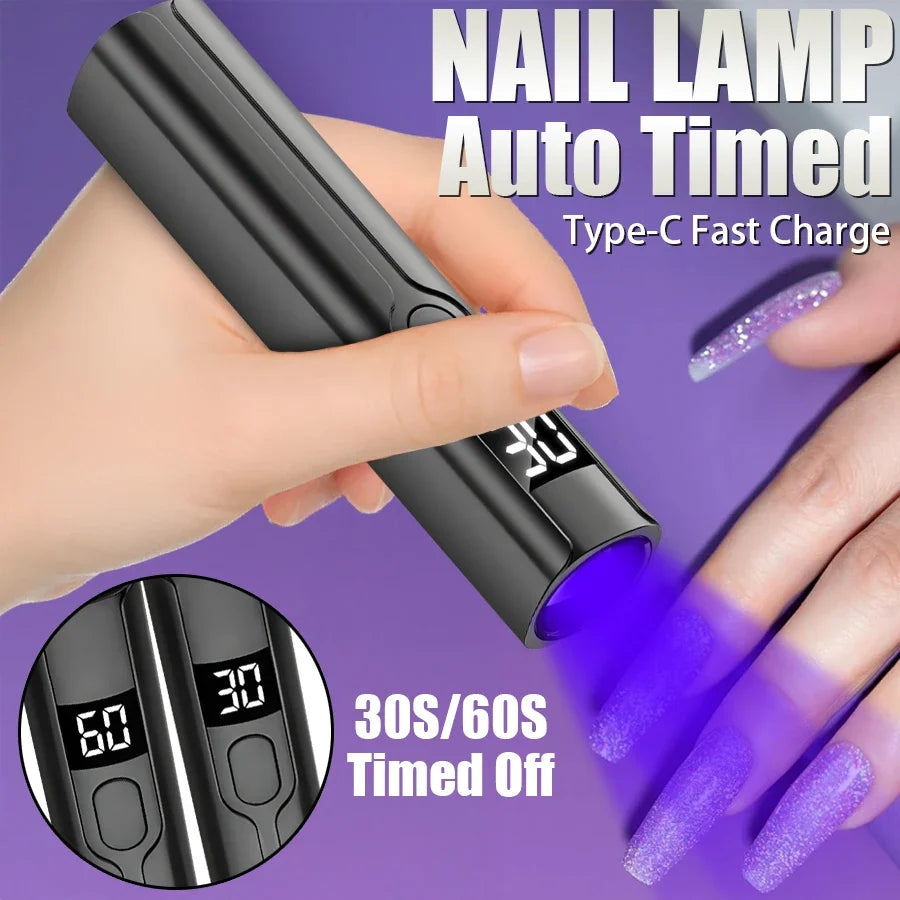 Portable Mini UV Nail Lamp for Gel Nails Handheld UV Light for Nails LED Nail Lamp 3W Nail Dryer for Curing Gel Polish Nail