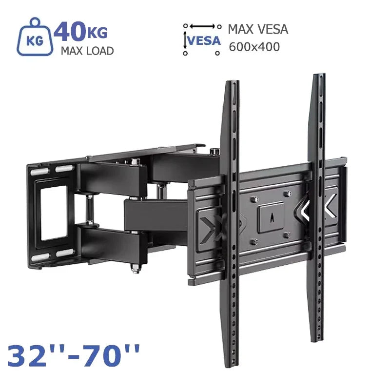 BEISHI Full Motion Mount with Dual Arms TV Wall Mount for Most 32-70 inch TVs, Holds up to 88lbs, Max VESA 600x400mm