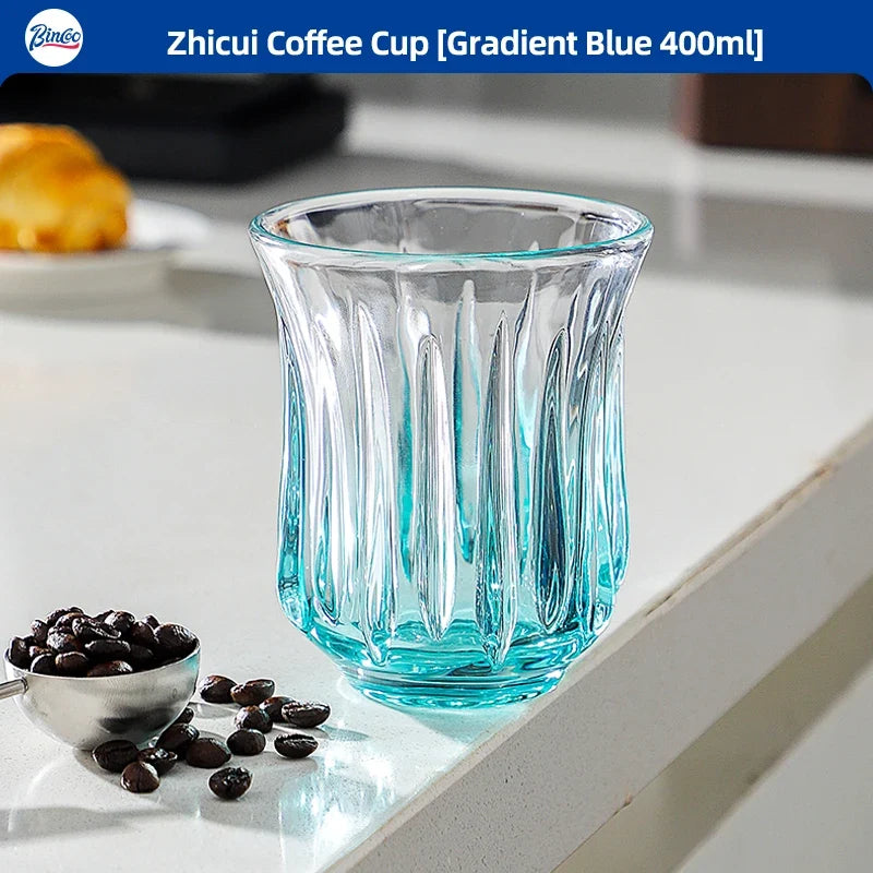 Bincoo High End Coffee Cup Elegant Retro Glass for Americano Dirty Flat White Espresso and Latte Available in 90/200/240/400ml