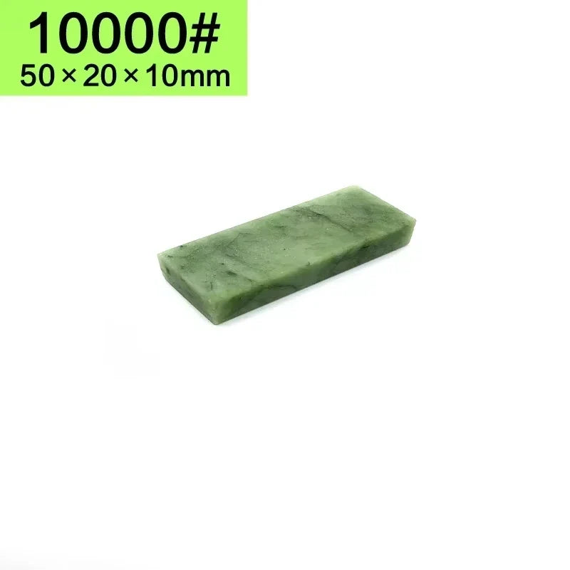 Natural 10000 Honing Tool Super Fine Green Agate Stone Polishing Finishing Bar Whetstone Sharpening for Kitchen Knife Sharpener