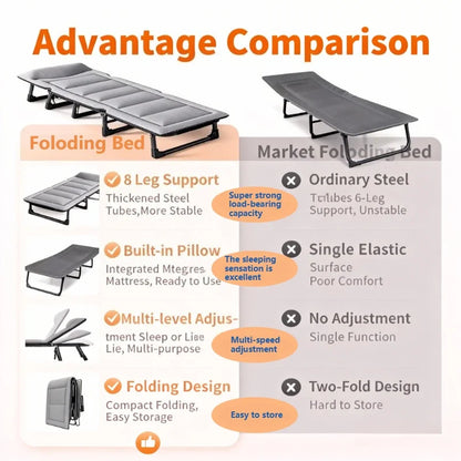 Lit Pliable Portable Loft Expander Spandex Single Folding Bed Container Cheap 1 Person Comfortable Klappbett Household Furniture