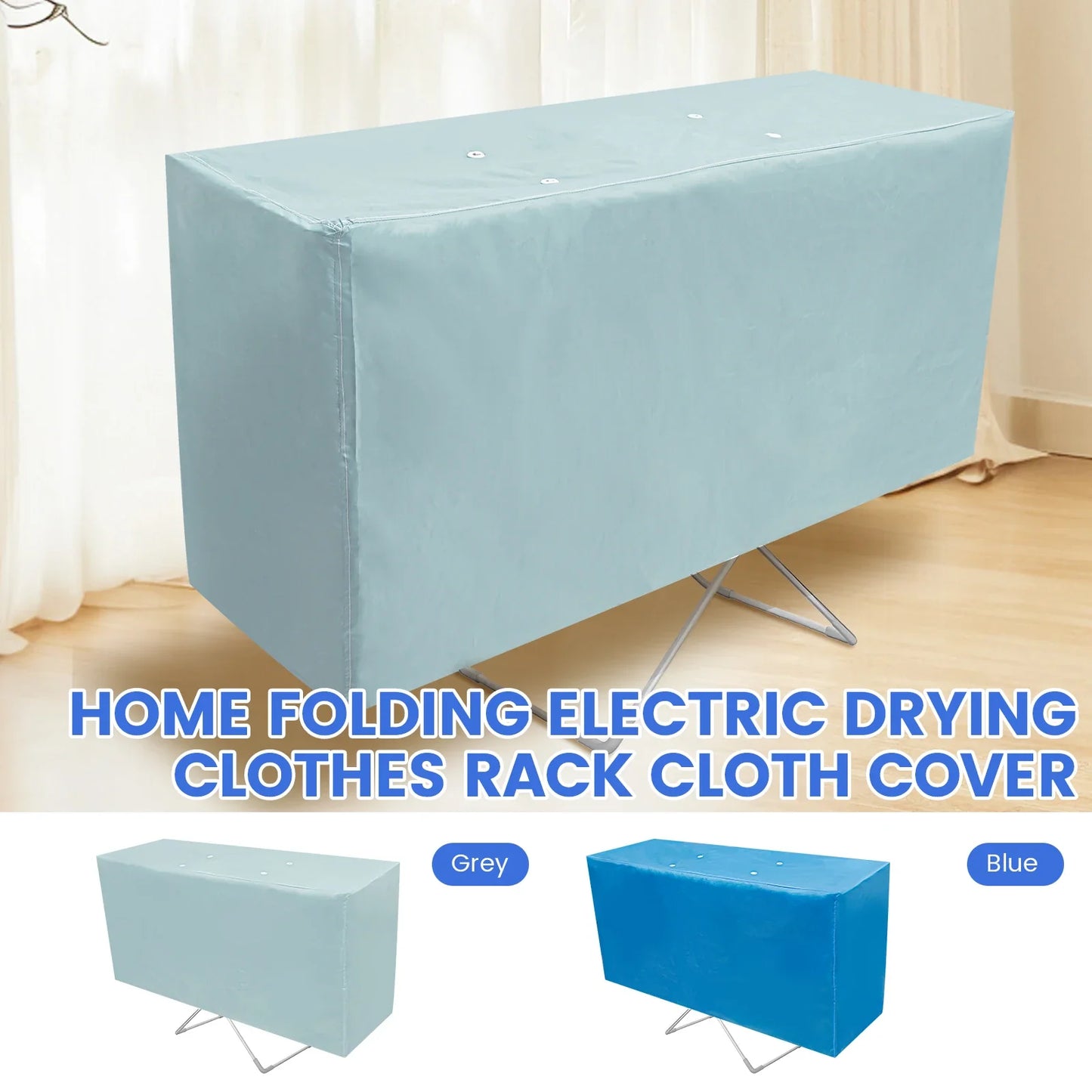 Heated Clothes Airer Drying Cover Polyester Drying Rack Dustproof Cover Foldable Clothes Rack Protective Cover Home Accessories